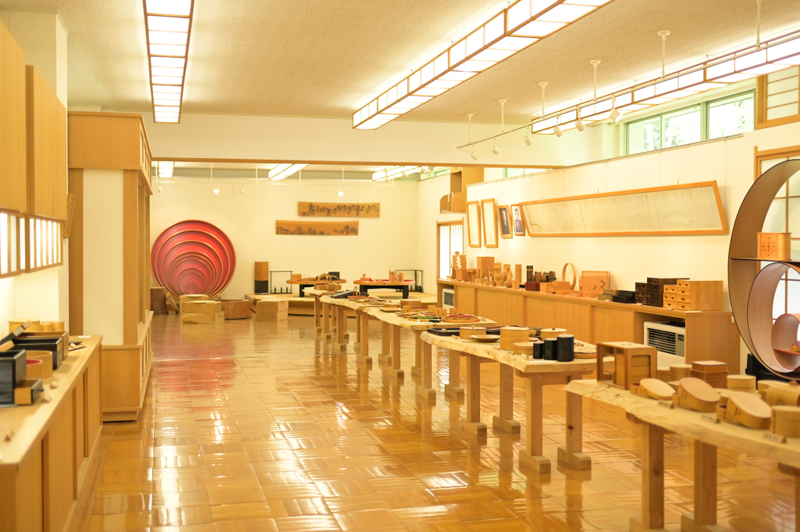 大館郷土博物館の曲げわっぱ展示室